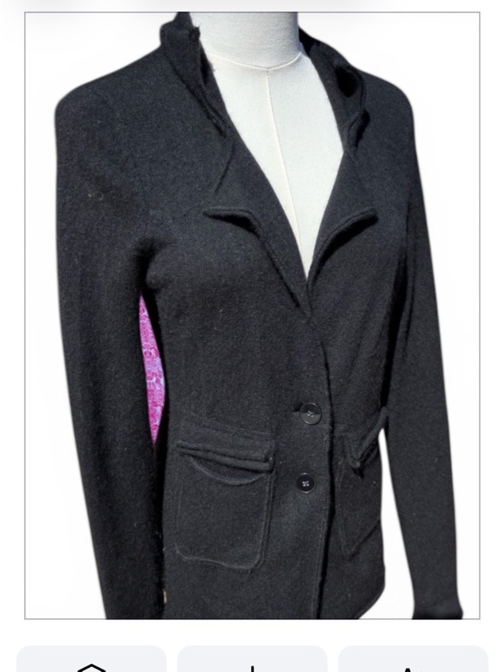 Aqua 100% cashmere sweater jacket Sz Sm